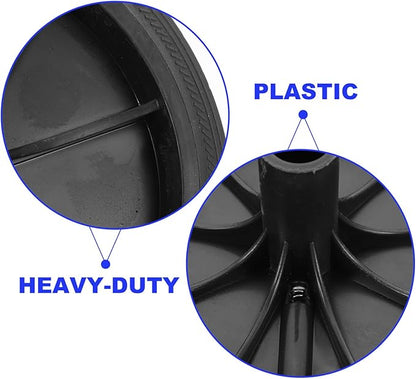 Cabilock Trash Can Wheel Replacement 2pcs Trash Can Replacement Wheel Rubber Garbage Bin Wheel Wastebasket Pulley Wheel Replacement Parts Rubbish Waste Can Accessories Black