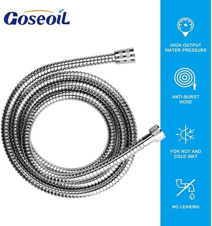 Shower Hose Extra Long 96 inches Shower Head Hose Replacement Stainless Steel Handheld Shower Hose Flexible and Durable with Brass Insert and Nut