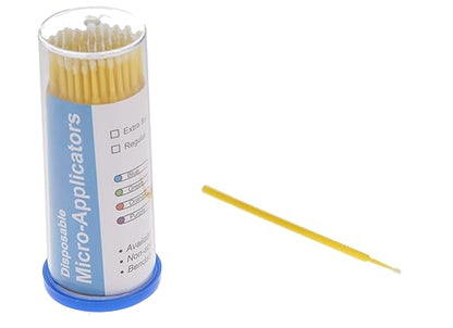 HSB 101310, Micro-Brush Applicators, Disposable Dental Micro Brushes, Bendable Neck for Precision Application, Ideal for Dental & Cosmetic Applications, Fine (100ct)