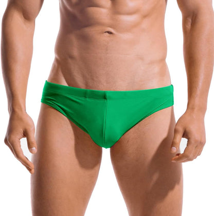 Mens Vintage Swim Briefs Sexy Bikini Swimwear Quick Dry Retro Swimsuit with Drawstring