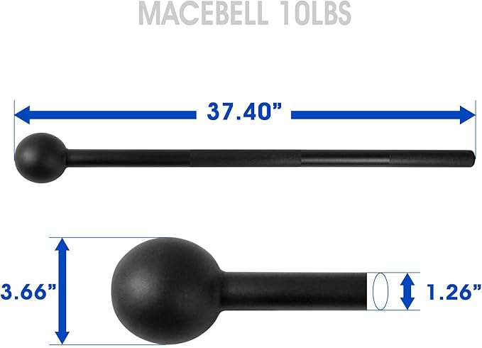 Yes4All Steel Mace Bell for Strength Training For Woman & Man (10 lbs)