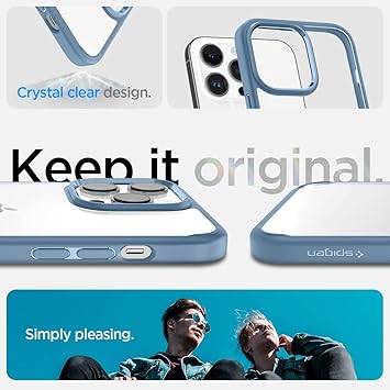 Spigen Ultra Hybrid Designed for iPhone 14 Pro Max Case (2022) [Anti-Yellowing], [Military-Grade Protection] - Sierra Blue