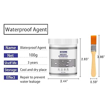 Super Strong Bonding Sealant - Invisible Waterproof Agent for Reliable Leak Repairs, Transparent Waterproof Insulating Adhesive for Wall Mending and Toilet Anti-Leak Coating,100g