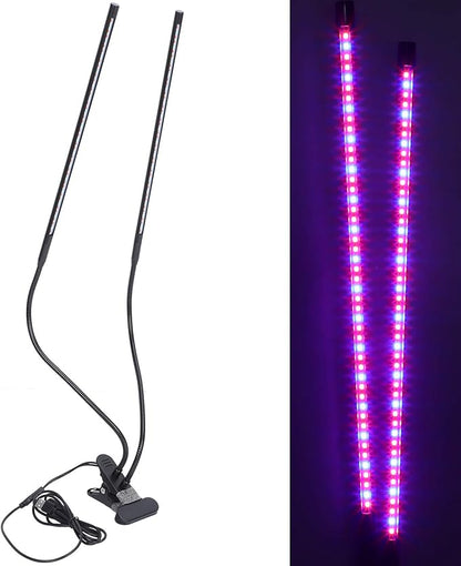 EVTSCAN LED Plant Lights Full Spectrum Dimming Timing Clip On Growing Lamp Bars for Indoor Seedlings Flowers