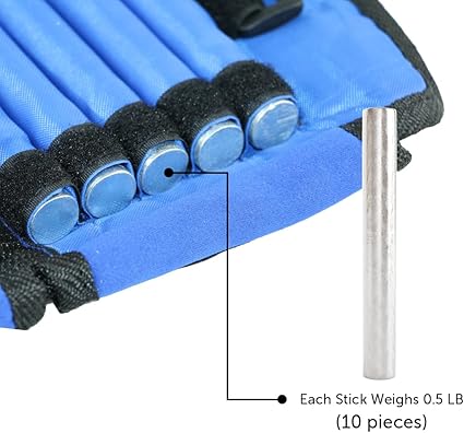 Gymenist Pair Of Adjustable Ankle Weights Can Be Adjusted Easily With Metal Sticks Weight Set of 2 Wrist and Ankle Workout Exercise Weights