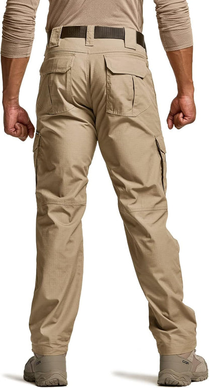 CQR Men's Tactical Pants, Water Resistant Ripstop Cargo Pants, Lightweight EDC Work Hiking Pants, Outdoor Apparel
