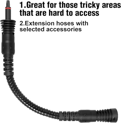 WHL-603 Handheld Pressurized Steam Cleaner, Accessory Kit, Multi-Surface Steam Cleaner with 1-Piece Extension Hose