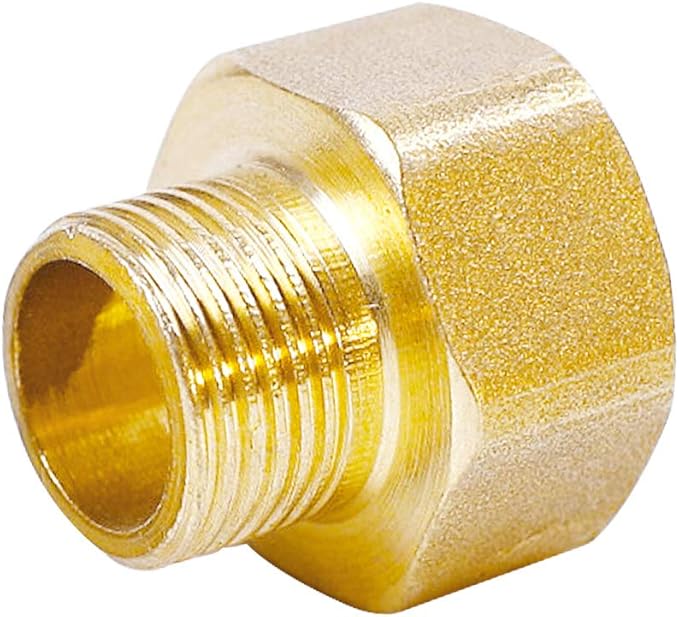 Joywayus 12" G Thread Female  14" NPT Thread Male Brass Pipe Fitting Adapter (Pack of 2)