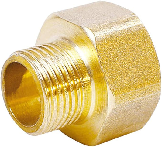 Joywayus 12" G Thread Female  14" NPT Thread Male Brass Pipe Fitting Adapter (Pack of 2)