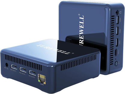 Refurbished - TUREWELL HSI Mini PC, Alder Lake N95 - Quad-Core 3.4GHz, 8GB DDR5 256GB SSD Mini Desktop Computer, WiFi 5/BT5.0/USB3.0/Gigabit Ethernet, Triple 4K Display Micro Computer for Home Office (HSI-95) (Does not come in original packaging)