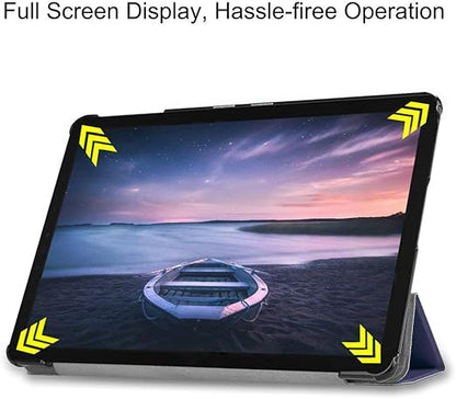 Custer Case for Samsung Galaxy Tab S4 10.5 T830 T835 T837,Ultra-Thin PU-Leather Hard Shell Cover for Samsung Galaxy Tab S4 10.5 T830 T835 T837 - Blue