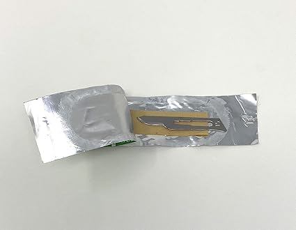 Disposable Surgical Scalpel Blades Sterile High Grade Carbon Steel 2.1 10xx Individually Foil Wrapped by PP MEDICAL SURGICAL Size 15 Box of 100