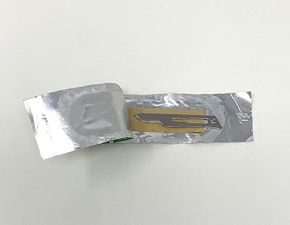 Disposable Surgical Scalpel Blades Sterile High Grade Carbon Steel 2.1 10xx Individually Foil Wrapped by PP MEDICAL SURGICAL Size 15 Box of 100