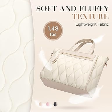 Missnine Tote Bag for Women, Lightweight Puffer Tote Bag, Large Capacity Quilted Shoulder Handbag for Travel, Work, Gym