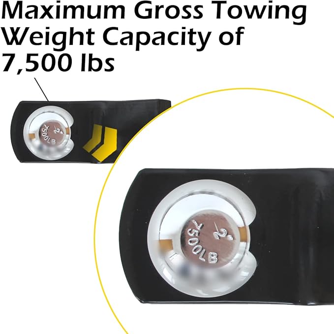 MaxxHaul 50547 Trailer Hitch Mount with 2 inch Ball and Pin - Fits 2 inch Receiver 2 inch Drop 7,500 lbs Capacity