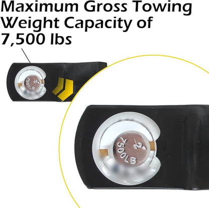 MaxxHaul 50547 Trailer Hitch Mount with 2 inch Ball and Pin - Fits 2 inch Receiver 2 inch Drop 7,500 lbs Capacity
