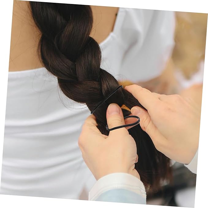 Durable Black Hair Ties for Women Secure Elastic Hair Bands for Salon Updos Perms and Everyday Styling Effortless Grip Ponytail Holders
