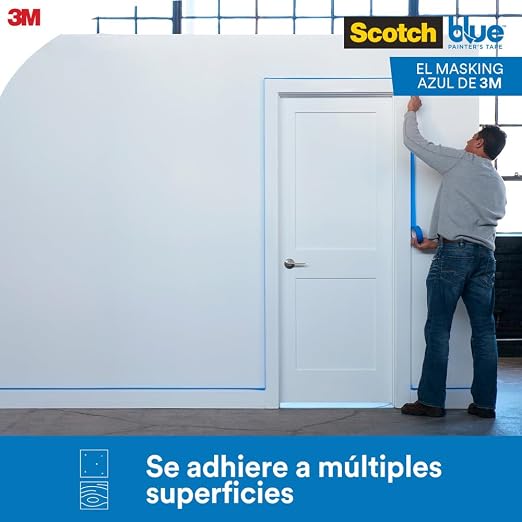 ScotchBlue Original Multi-Surface Painters Tape, 2 Inch Wide (1.88 in. x 60 Yds), 1 Roll Blue Paint Tape Protects Surfaces & Removes Easily, Masking Tape for Indoor and Outdoor Use (2090)