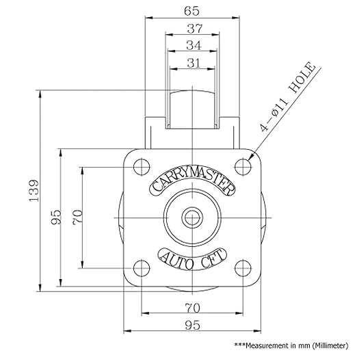 AC-1000F White Light  Medium Duty Flange Leveling Caster