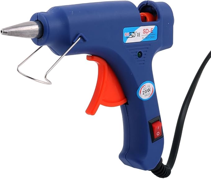 Qtqgoitem Electric Heating Hot Melt Sticks Trigger Glue Gun AC 100-240V 20W w Glue Sticks (model: fc7 200 e35 370 bd1)