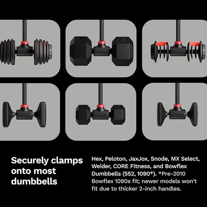 Jayflex Hyperbell Dumbbell Converter - Convert Dumbbells to Barbell Set and Kettlebell for Home Fitness - Adjustable  Up to 200 lb Capacity Weight Barbell for Weight Lifting