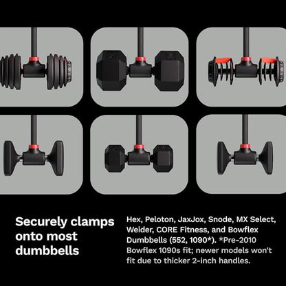 Jayflex Hyperbell Dumbbell Converter - Convert Dumbbells to Barbell Set and Kettlebell for Home Fitness - Adjustable  Up to 200 lb Capacity Weight Barbell for Weight Lifting