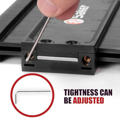 Saker Contour Gauge Profile Tool- Adjustable Lock-Precisely Copy Irregular Shape Duplicator - Must Have Tool for DIY Handyman, Construction (BLACK10INCH)