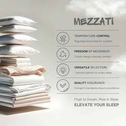 Mezzati Prestige Collection 1800 - Luxury sheet set, soft and comfortable, brushed microfiber, Microfiber, Yellow, King