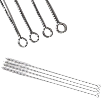 Huji Stainless Steel Straws Cleaning Brush Perfect for Reusable Tumbler Straws (2 Brushes)