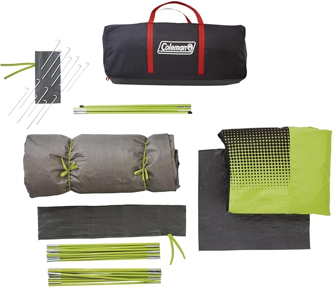 Coleman Sundome Dark Room 46 Person Tent, Blocks 90 of Sunlight to Keep Inside Cool, Weatherproof Tent with Rainfly Sets Up in Minutes