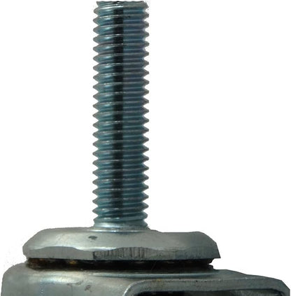 Titan Casters by Waxman TPR Rubber Caster Wheel with Threaded Stem Attachment w Brake - 2-Inch - 80 lb. Load Capacity - Non-Marking for Hospitals, Food Service, blackgray, 1 Count (Pack of 1)