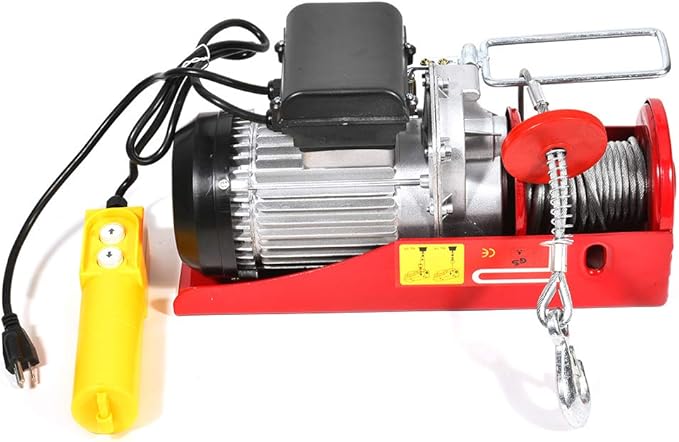 1500lb for Mini Overhead Electric Hoist Lift Crane Garage Engine Hoist Winch