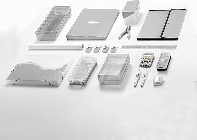 Enday Index Card Holder Grey, 3x5 Note Flash Card Organizer Case, File Box with 5 Dividers, Notecard Box Holds 100 Cards, Also Available in Red, Purple, Green, Pink, Blue, 1 Pack