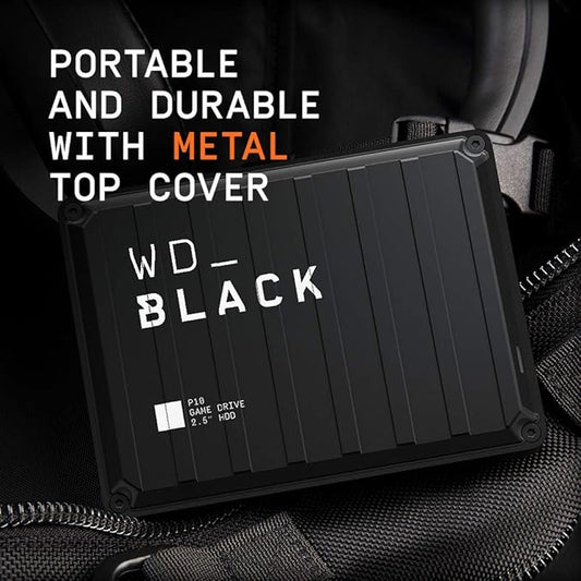 WD_BLACK 5TB P10 Game Drive, Portable External Hard Drive, Works with Playstation, Xbox,  PC - WDBA3A0050BBK-WESN