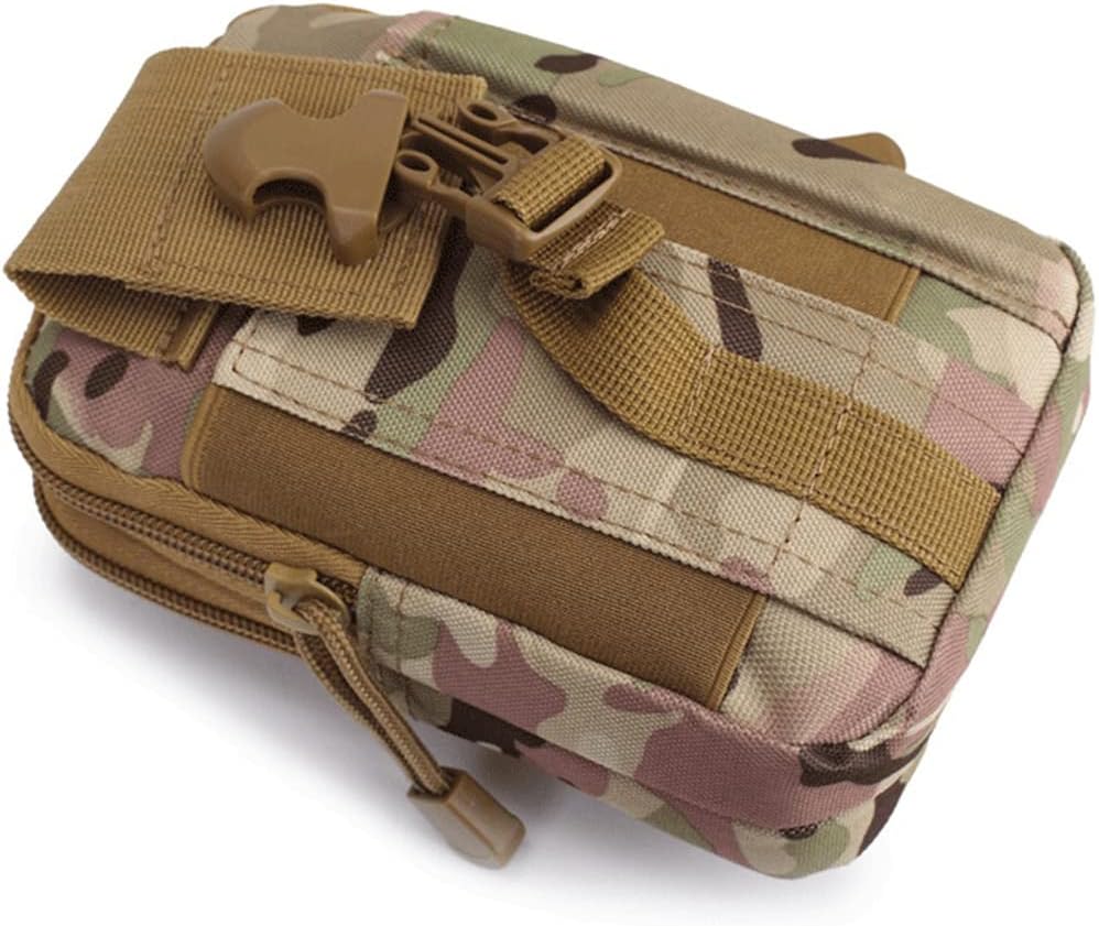 NuCamper Tactical Molle EDC Waist Pouch Compact Bag, Multi-Purpose Utility Tactical Pouch Belt Cell Phone Holder for Workout Hiking Camping Outdoor Tear