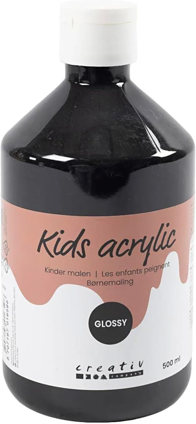 A-Color Acrylic Paint, black, 01 - glossy, 500ml