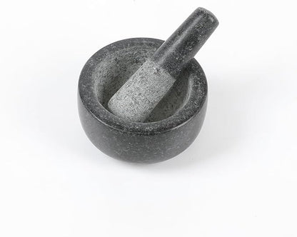 HAWOK Mini Mortar and Pestle Dia. 3.7 inch Set Black