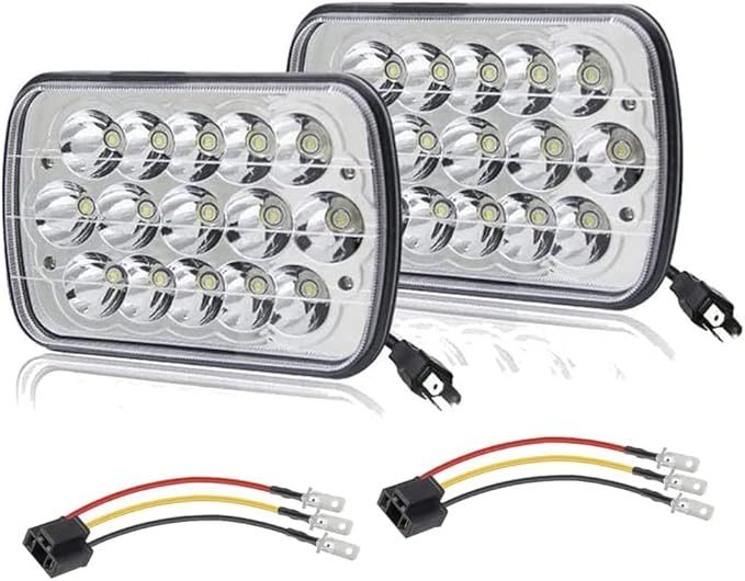 Compatible With Chevy Express Cargo Van 1500 2500 3500 Truck Lights 7''x6 6x7 Inch Super Bright High Low Beam Headlight Pair