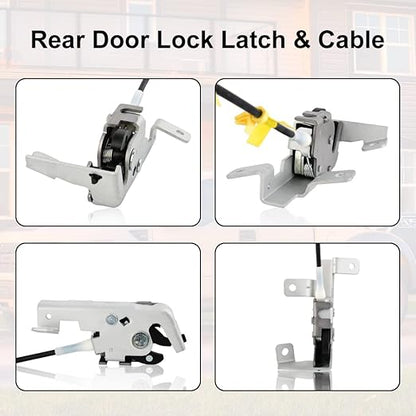 Passenger Right Side Upper and Lower Door Rear Lock Latch Actuator Cable Assembly Set for 2004-2008 Ford F150 Extended Cab Pickup Replaces 8L3Z-18264A00-B 6L3Z-18264A00-B