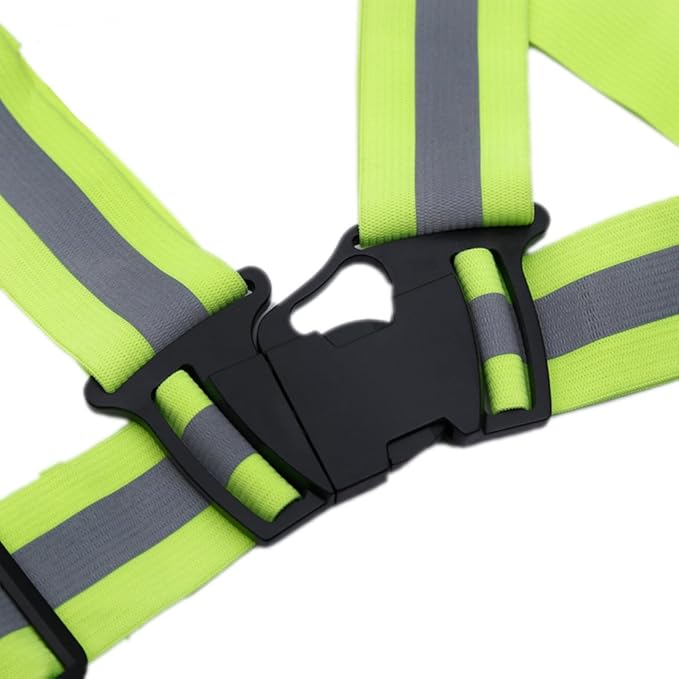 zojo Reflective Vest | Lightweight, Adjustable & Elastic | Safety & High Visibility for Running, Jogging, Walking,Cycling | Fits Outdoor Clothing (1 Pack, Neon Yellow)