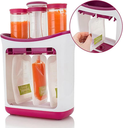 HELLORSO Silicone Food Pouches Reusable Baby Food Baby Food Maker Storage Kitchen,Dining Bar Brew Bags Reusable 1 (B, One Size)