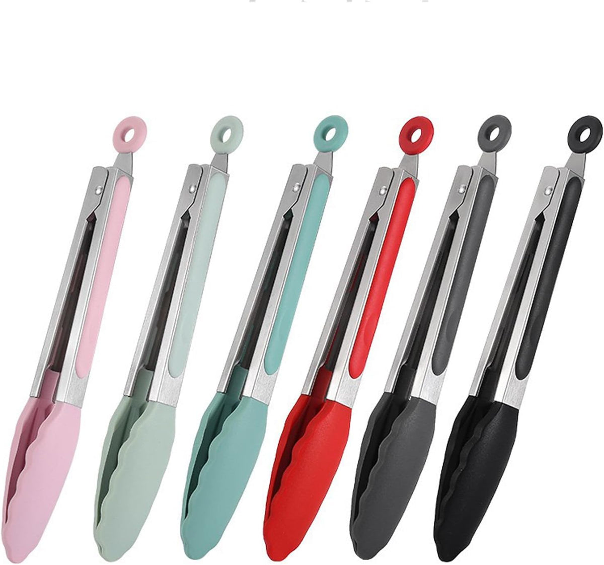 Kitchen Tongs Spatula Tongs for Cooking 11 Inch Barbecue Clamp Spatula for Gripper Bread Clip Fried Steak Clamp Flipping Fish Beefsteak (Black)