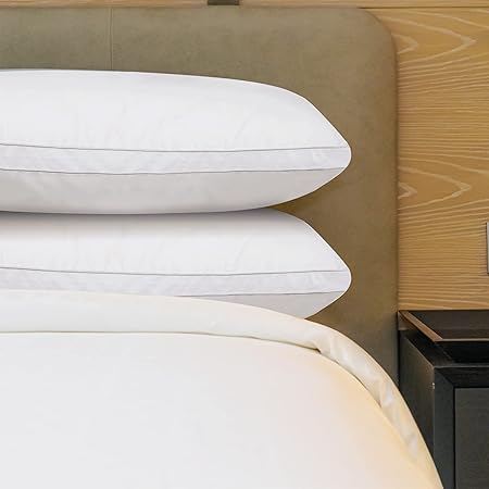 JICUSE Bed Pillows for Sleeping 1 Pack,Queen Size,Luxury Hotel Collection Pillow,Soft Fluffy and Great Support Down Alternative Filling,Gusseted Pillow for Side and Back Sleepers(20x30)