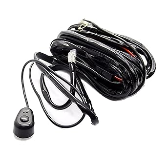 LED Light Bar Wiring Harness Kit - 1 Lead 16AWG Heavy Duty 12V On Off Switch Power Relay Blade Fuse for Off Road LED Work Light,3 Years Warranty