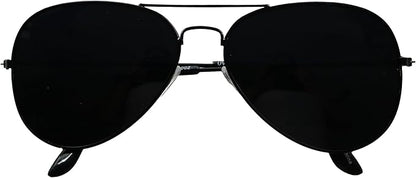 ShadyVEU Smoke Lens Pilot Sunglasses Retro UV400 Classic Metal Frame Shades