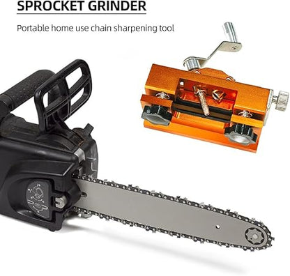 Chain Saw Sharpen Tool Portable Hand Crank Chainsaw Blade Sharpener Aluminium Alloy Precision Polishing for Repairing Chainsaw