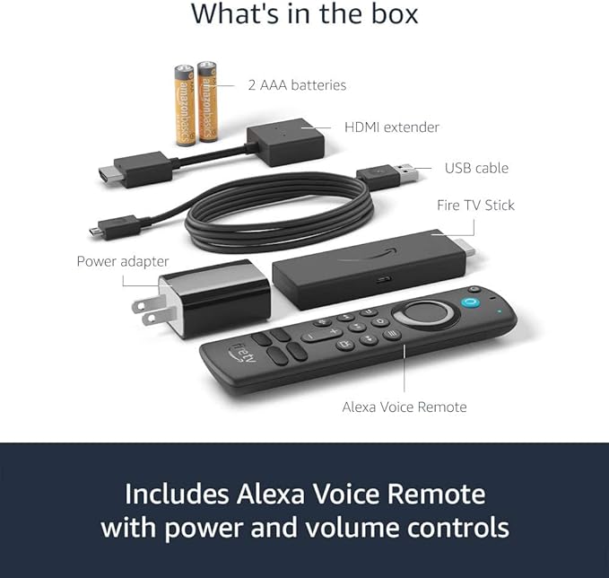 Fire TV Stick, sharp picture quality, fast streaming, free  live TV, Alexa Voice Remote with TV controls