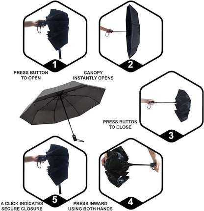 SY COMPACT Travel Umbrella Windproof Automatic Umbrellas-Factory Outlet umbrella
