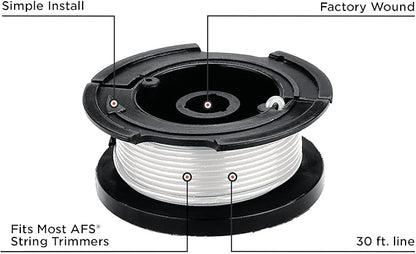 BLACKDECKER Weed Eater String, Trimmer Line, 3-Pack, 30-Feet of Replacement Spool, 0.065-Inch Diameter (AF1003ZP)