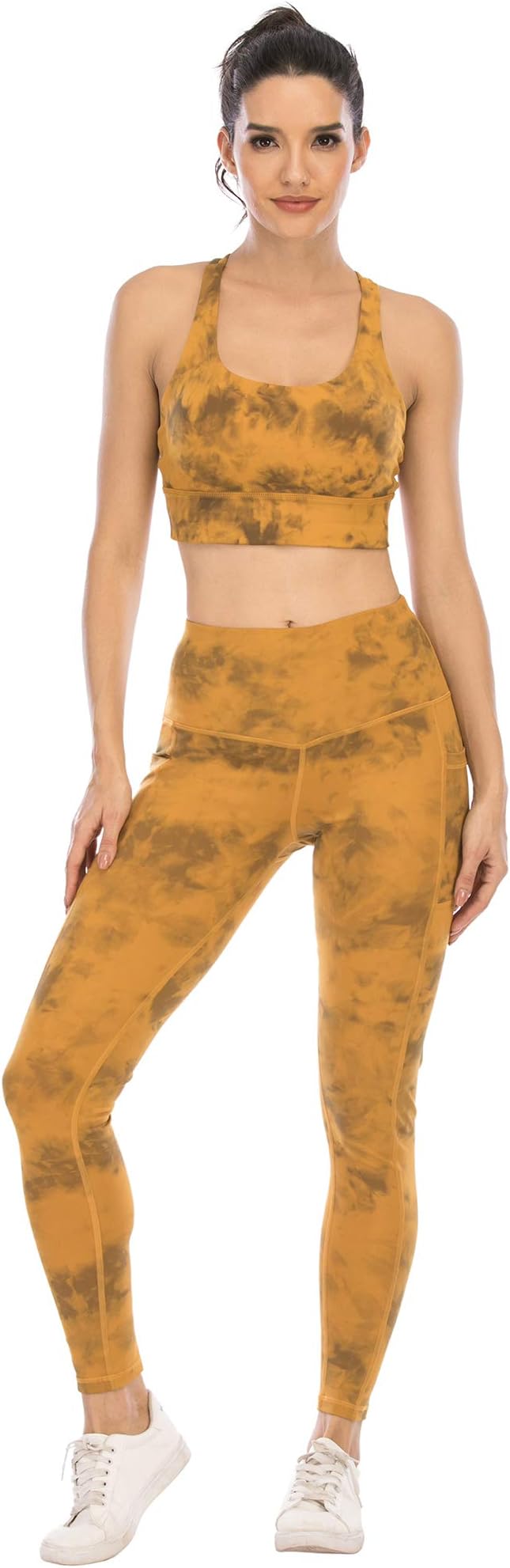 CHRLEISURE Leggings with Pockets for Women, High Waisted Tummy Control Workout Yoga Pants